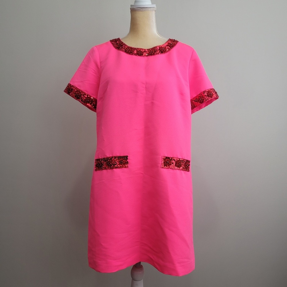 SAIL TO SABLE x Style Charade Size Large Pink Beaded & Sequin 'Tracey' Dress NWT - Picture 2 of 11